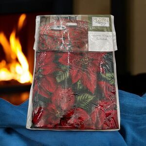 Victoria Classics Luxury Christmas Elegance Tablecloth Holiday 60”x104” NOS